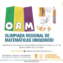 Olimpiadas Regionales de Matematicas Uniquindio